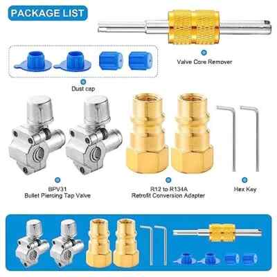 A/C Retrofit Valve Kit R12 to R134A Conver Adapter BPV31 Bullet Piercing HVAC