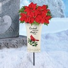 "Cardinals Appear When Angels Are Near" Memorial Cemetery Staked Flower Vase
