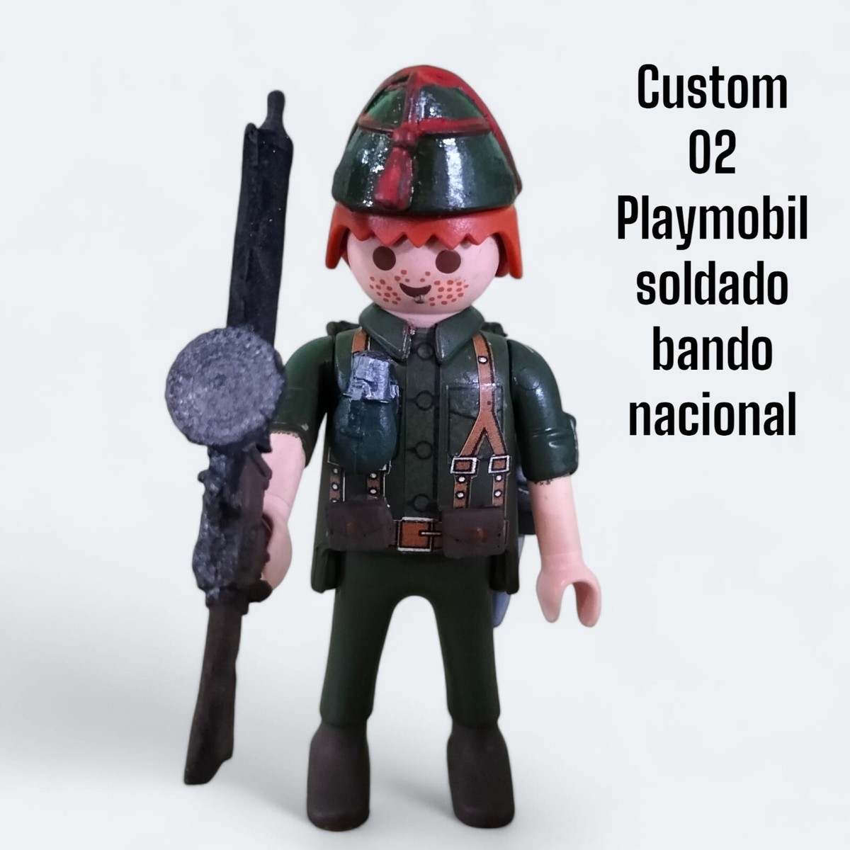 Figurine PLAYMOBIL Customisée - Soldat Espagnol (1858-1862) Guerre De Cochinchine - Pièce Unique Artisanale