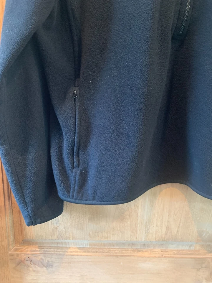 Pullover negro para mujer Antigua ropa deportiva 1/2 cremallera manga larga talla M Woodbridge CC Foto 4 de 4