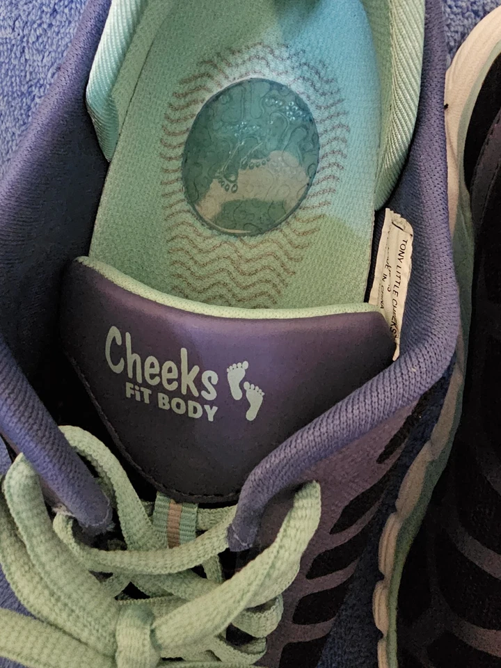 Tony Little Cheeks Fit Body Multi Negro/Púrpura Deportivo Gel Entrenadores Zapatos 7.5  Foto 3 de 4