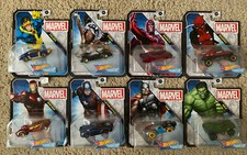 Hot Wheels Character Cars Marvel Complete Set of 8 by Mattel