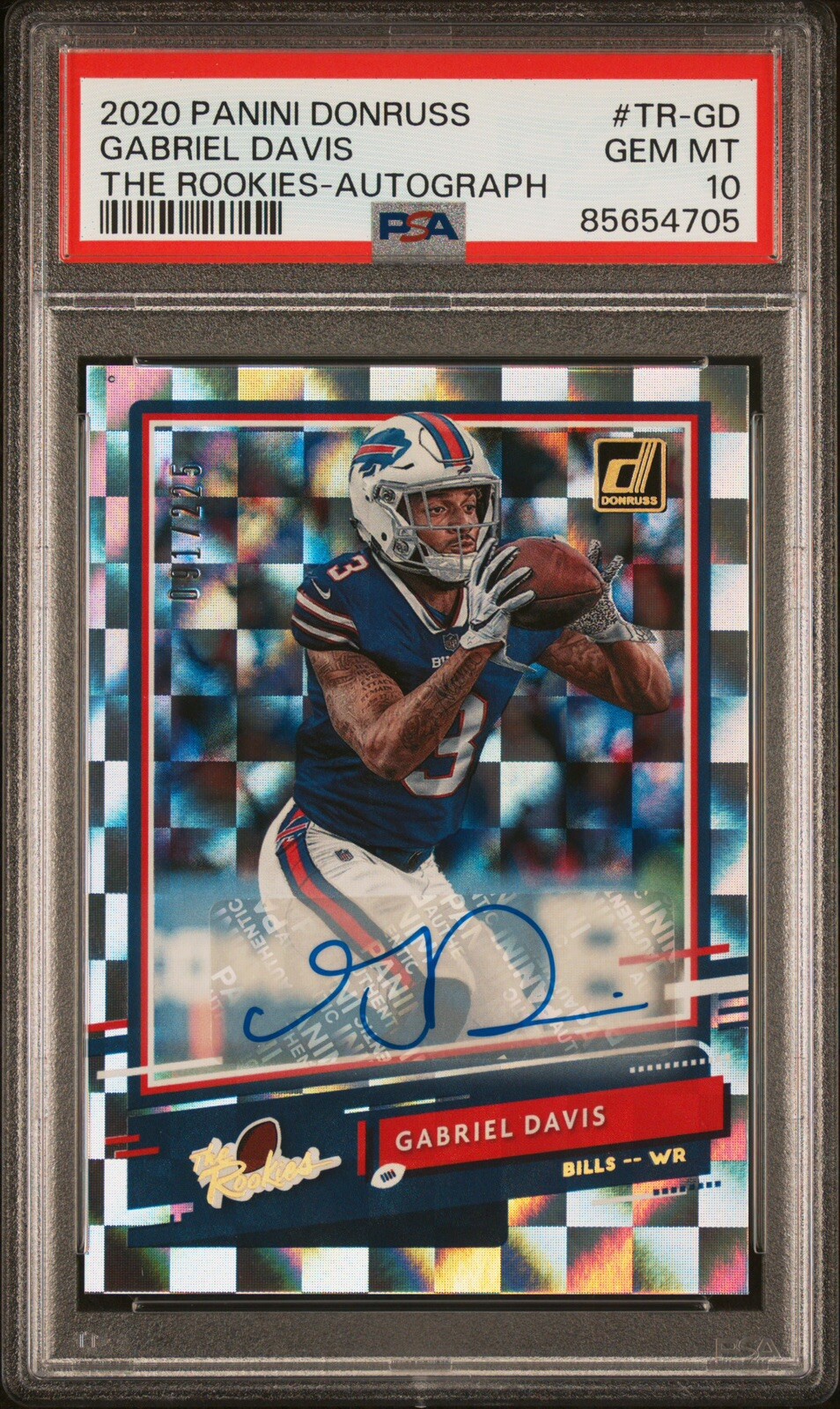 Gabriel Davis Panini Donruss the Rookies #TRGD Autograph