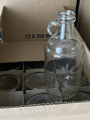 12 Flint Moonshine Spirit Bottles, Farmhouse Growler 750 ml, 25.4 oz Glass Jug - Picture 7 of 7