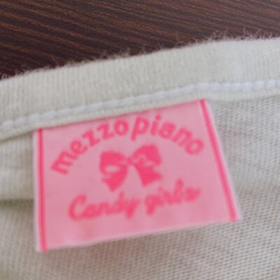 Mezzo Piano T-shirt Tops 150cm White Short Sleeve Green Dot Sweet