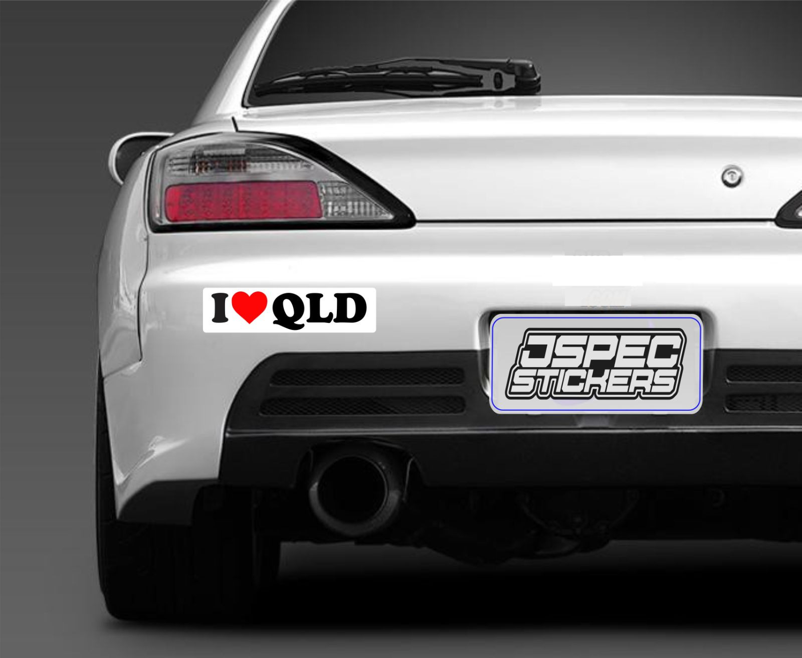 STICKER I LOVE QLD QUEENSLAND BUMPER WINDOW BRISBANE GOLD COAST DECAL