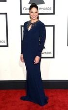 NEW JS Boutique Embellished Front Keyhole Jersey GOWN Sz 6 248 SOLEDAD O'BRIEN