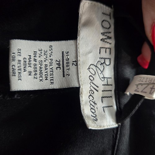 Vintage Tower Hill Collection Size 12 Sleeveless V-Neck Zippered Vest Blouse - Picture 5 of 9