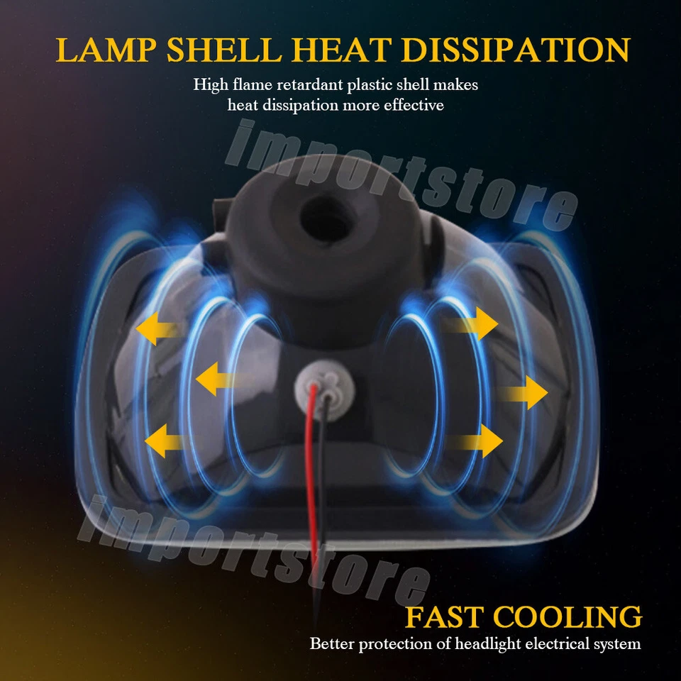 Пара светодиодных фар 7x6 5x7 Hi/Lo DOT для коммерческого грузовика Sterling LT9500 - Изображение 4 из 4