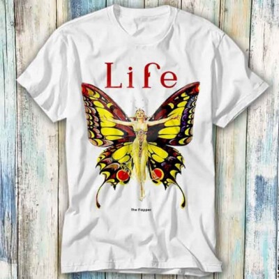 T-Shirt LIFE Magazine Butterfly 1922 Flapper Meme Geschenk Top 1404