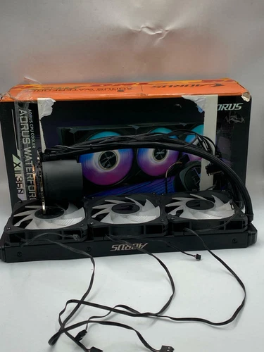 AORUS WATERFORCE X II 360 Liquid Cooler, 360mm Radiator with 3 120mm ARGB Fans