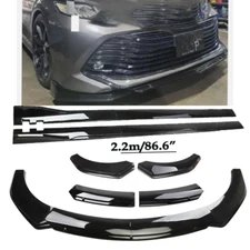 Gloss Black Front Lower Bumper Lip Splitter Spoiler For Toyota Camry SE XSE
