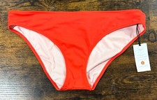 Shade  Shore Women's Medium Coverage Hipster Swim Bottom Red Orange NWT