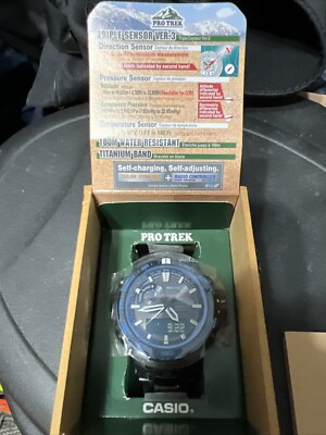 CASIO PRO-TREK PRW-6000SYT-1DR-P BLACK STAINLESS STEEL MEN WATCH