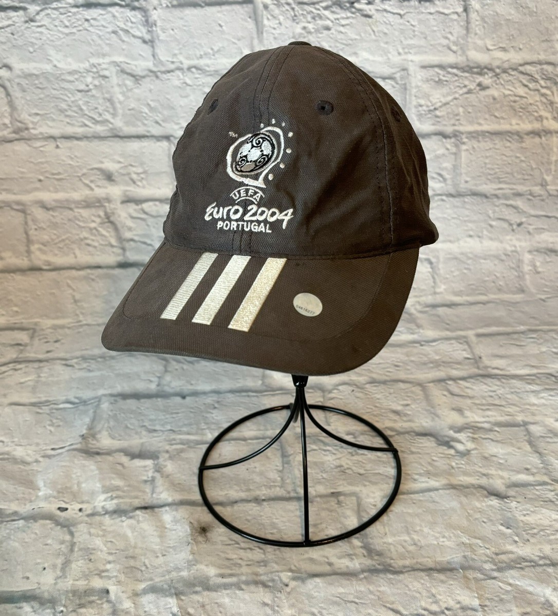 Vintage Adidas UEFA Euro 2004 Portugal Strap Back Hat Cap Gray