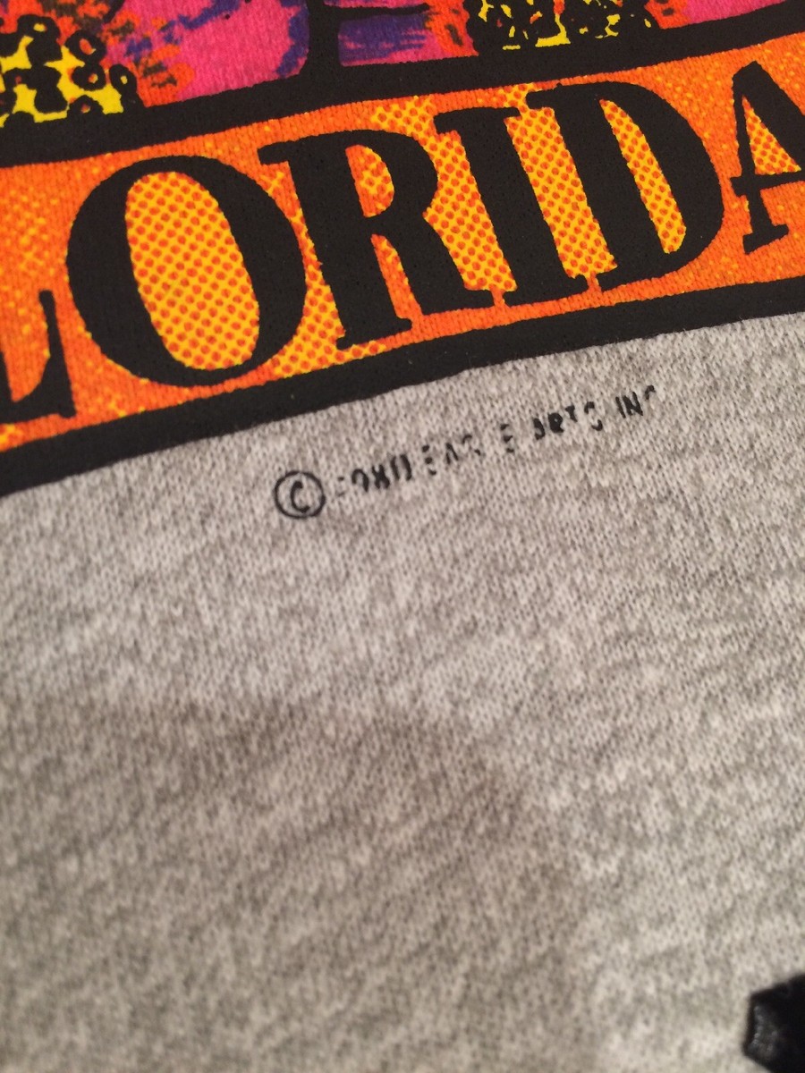 海豚品 NOS New Vintage 1980 Miami Beach Florida Tourist Iron-On T-shirt M