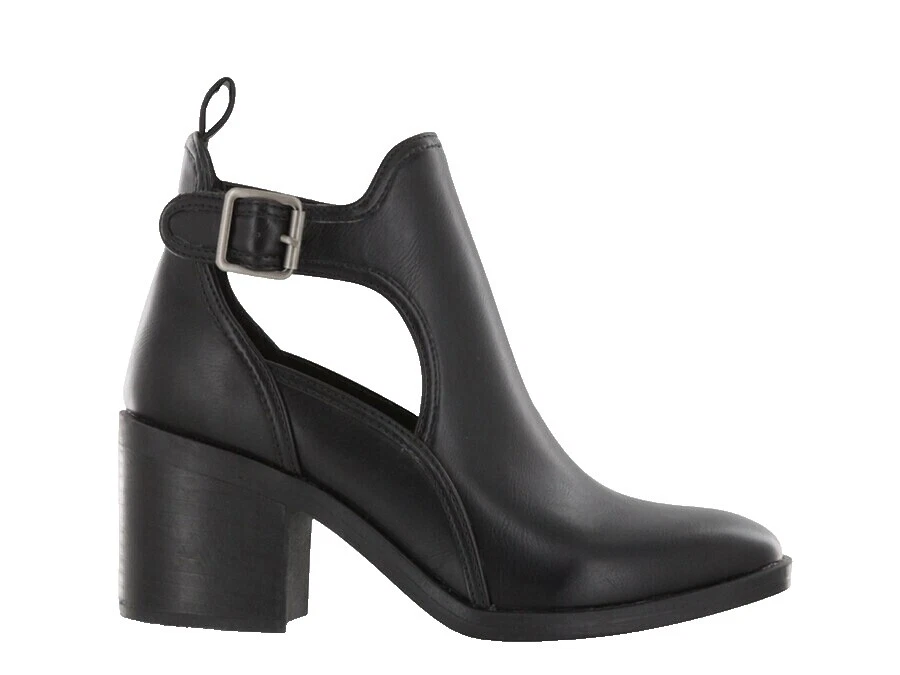 MIA Imitación de Cuero Negro Mujer