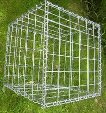 Garden Gabion basket 4mm hot dipped galvanised wire 75x75mm mesh  45x45x45cm