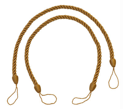 Pair of Gold Color Rope Tiebacks, 26'' Style# CCTB Color# C4