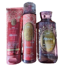 Disney Princess Moana Bath & Body Works Fragrance Set: Mist, Wash, Cream
