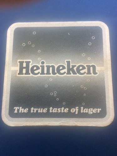 Vintage Beer Mat Advertising Heineken Lager Hot Air Balloon Meeting Shy Tot - Picture 2 of 2