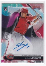 2020 Bowman's Best Best of '20 Autographs #B20SA Shogo Akiyama Refractor Reds