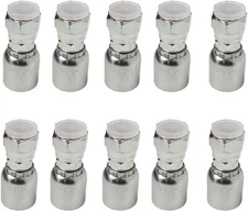 (10 Pack) FJX-6-6 Hydraulic Hose Crimp Fittings 3/8" Hose x 3/8" FJIC. 10643-6-6