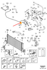 VOLVO XC40 Kühlsystem Schlauchhalterung 31686343 NEU ORIGINAL