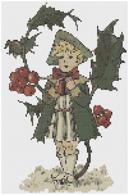 Kreuzstichmuster Von Florashell - Stechpalmenfee