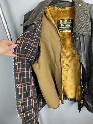 Barbour Beaufort Vintage Wax Jacket with Acrylic Lining Vest | eBay