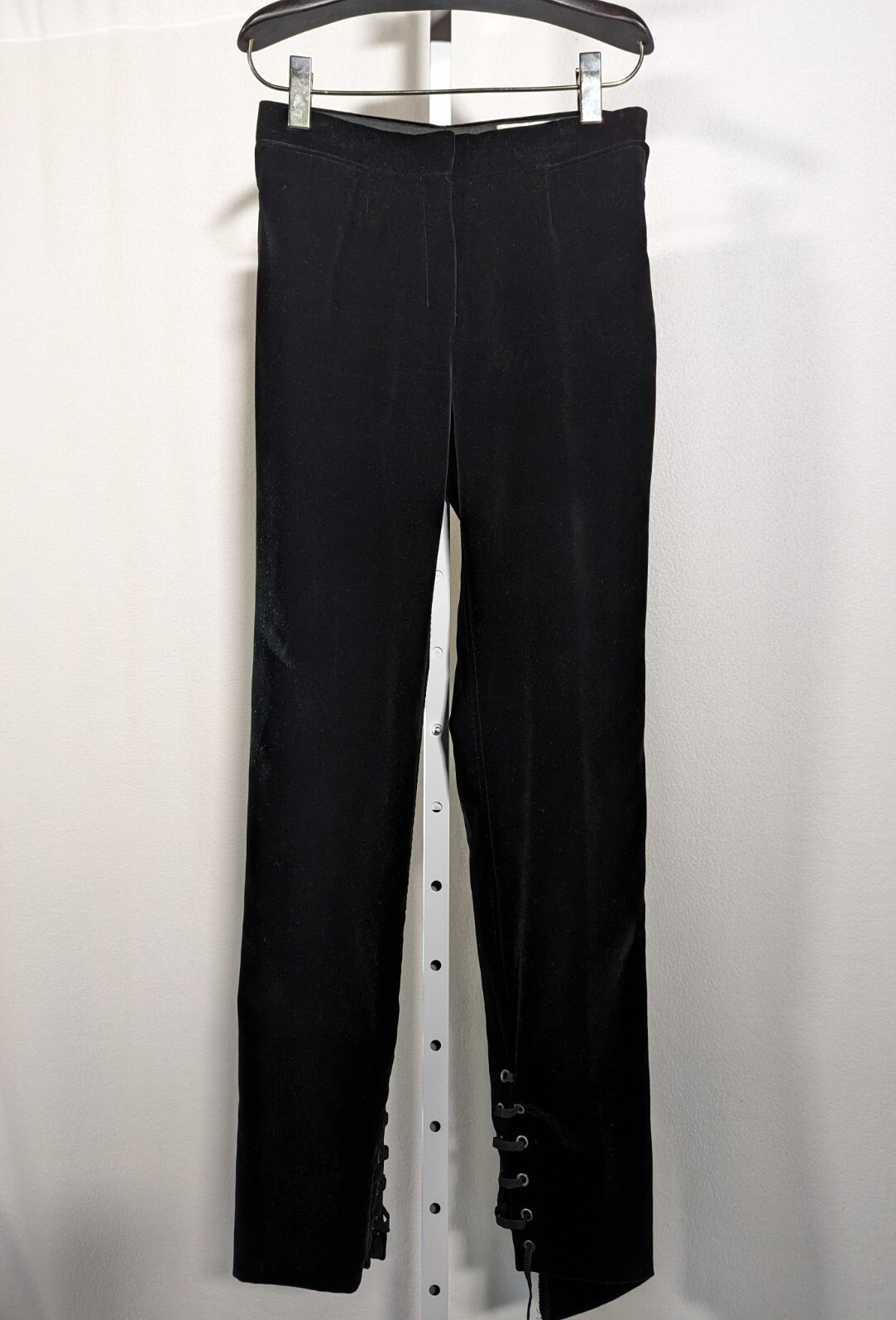 Yves Saint Laurent FW 2001 Tom Ford Pantaloni Lacciati Velluto Nero Runway Italia YSL