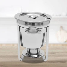 Buffet Catering Chafer Set - Stainless Steel Round Chafing Dish Food Warmer