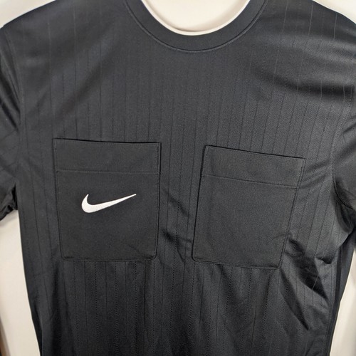 Black Football Ref 2 Pocket Shirt Nike Mens Slim Fitting Large Long Sleeve - 第 3/12 張圖片