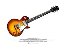Jimmy Page's 1959 Gibson Les Paul #2 ART POSTER A3 size