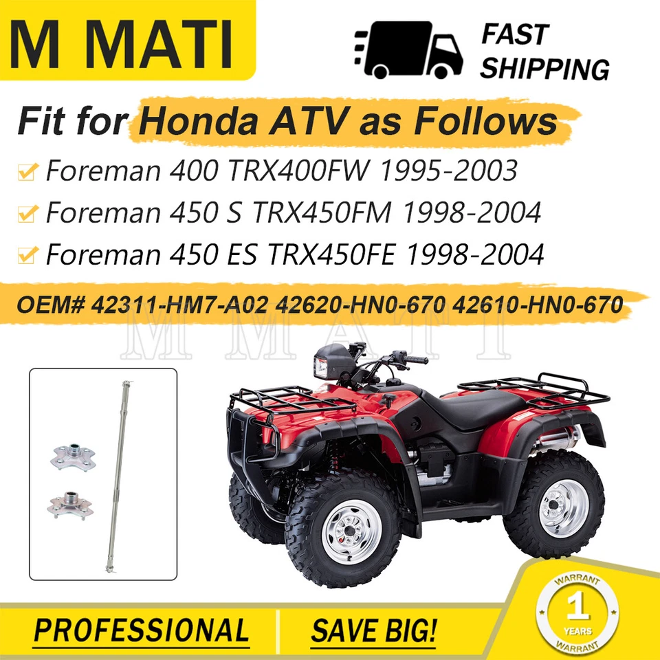 Rear Axle Shaft Wheel Hub for Honda TRX400FW Fourtrax Foreman 400 4x4 1995- 2003 - Image 2 of 4