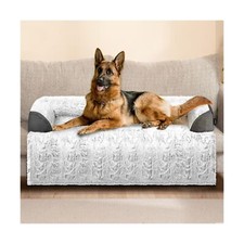 Faux Fur Dog Couch Bed for Large Dog, Waterproof Dog Bed for Couch Protector,...