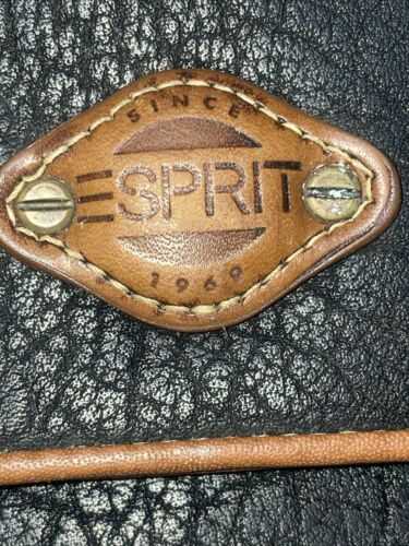 Vintage ESprit Tri Fold Wallet Leather Black & Brown - Picture 4 of 13