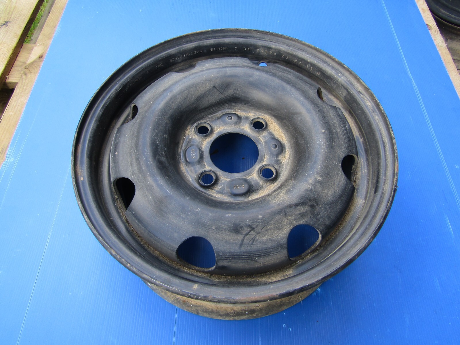 Jante tôle 5.50Bx13FHAC Michelin roue acier de secours Renault 19 R21