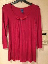 Simply Vera L/S Sleeve Nightie Rose Red 44”C x 31”L Size M