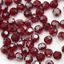 60PCs 5000 Swarovski Crystal Special Coating 6mm SIAM SATIN Faceted Round Beads