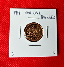 1981 BARBADOS ONE CENT COIN - NICE WORLD COIN !!!