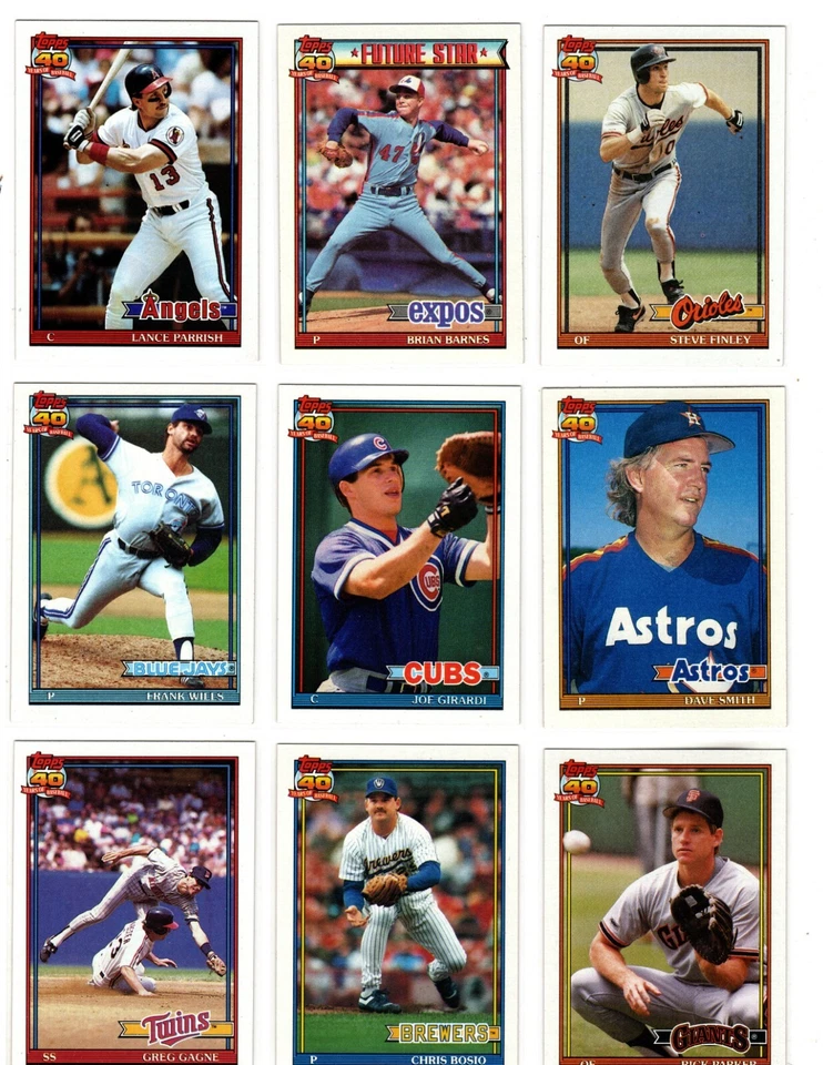1991 Topps Baseball Trading Cards You Pick / Choose From List #s 201-400 / mb48 - Image 2 of 4