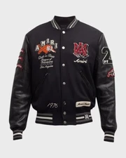 Amiri Men's Wool Vintage Patch Varsity Bomber Jacket