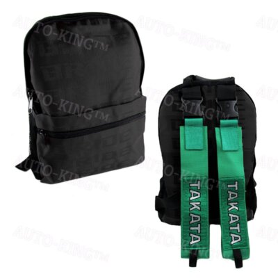 JDM Black BRIDE RACING BACKPACK GREEN RACING HARNESS SHOULDER STRAPS Adjustable