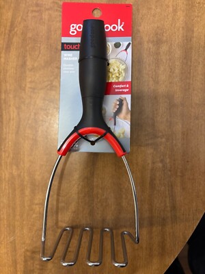 GoodCook Touch Durable Stainless Steel Masher  Black/Red