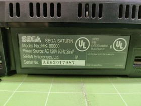 Sega Saturn Model 1 Console MK-80000 -New Power Supply - TESTED AND WORKING -  