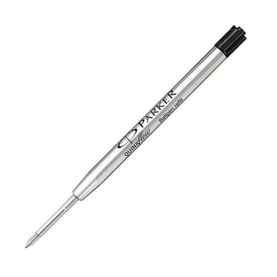 Parker QuinkFlow Ink Refill For Ballpoint Pens Medium Point, Black (Pack Of 6)