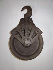 Ancienne Poulie en fonte levage déco Industrielle