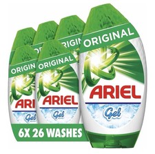 Ariel Washing Liquid Laundry Detergent Gel 156 Washes (6 x 858 Ml) Original UK 8.67 per litre