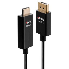 LINDY 40924 0.5m Active DisplayPort to HDMI Cable with HDR